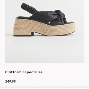 ISO - H&M platform espadrille sandals size 7